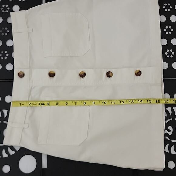 Marine Layer Button White Ivory Denim Mini Skirt Women's 10 - Picture 11 of 11